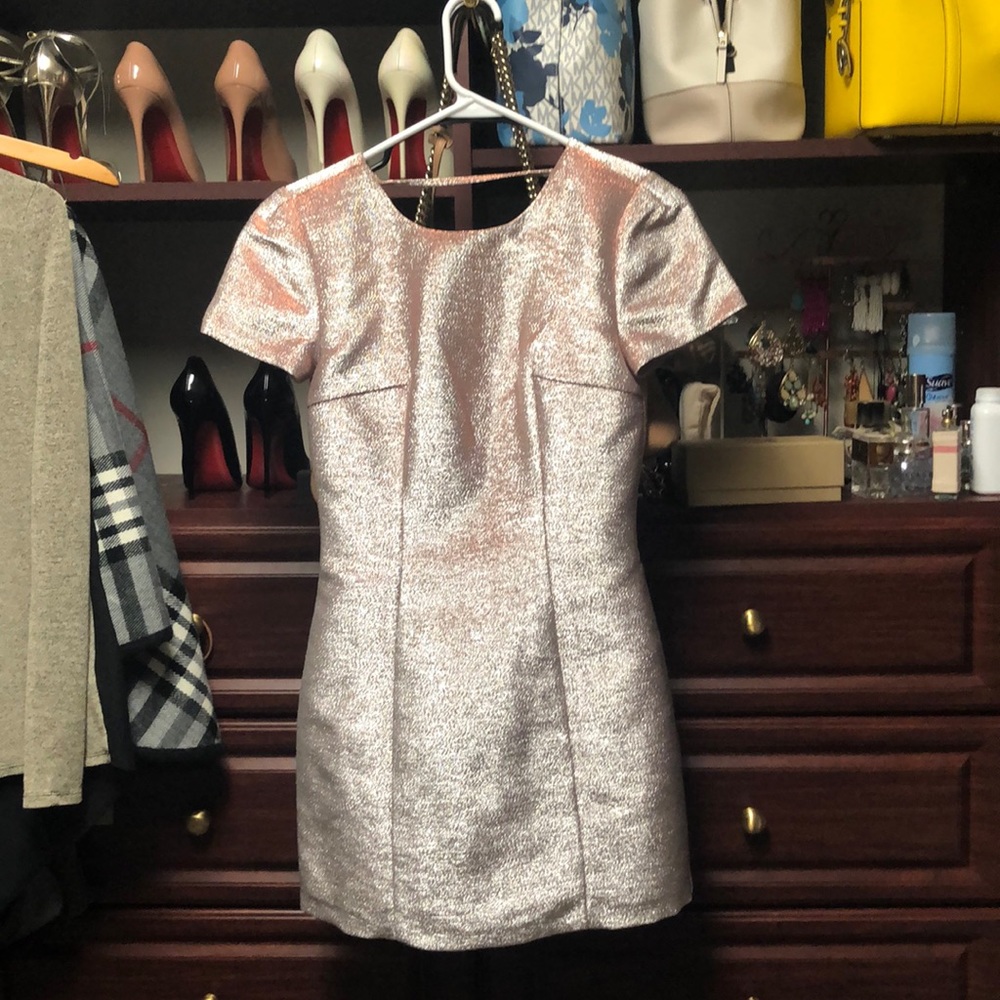 Pretty rose gold metallic dress